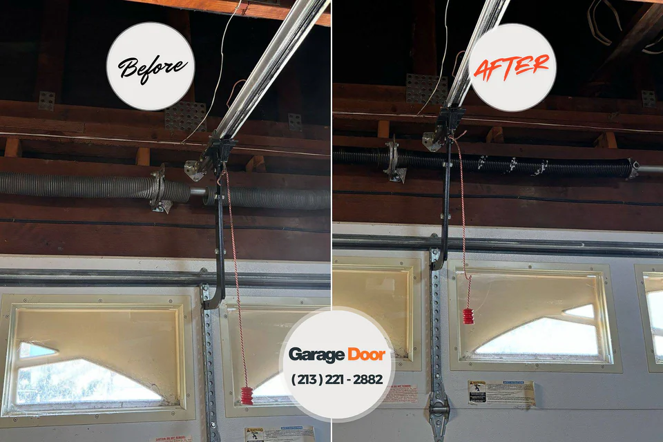 Before and after: garage door company Sneads, FL